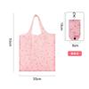 Bolsa de compra portátil de poliéster, grande, de tela floral 190T, disponible en stock. Bolsa plegable al por mayor. Bolsa de regalo publicitaria.