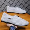 Zapatos de Verano para Hombre Estilo Coreano a la Moda Transpirables Zapatos de Lona para Hombre Zapatos Casuales para Combinar Zapatos Perezosos Zapatos de Malla para Hombre