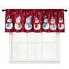 Cortina de cocina digital impresa para Navidad para ventanas pequeñas, cortina de ventana decorativa de poliéster, cortina corta blackout sin taladro al por mayor