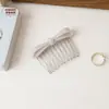 Peine Simple de Nuevo Estilo Coreano y Japonés, Peine para Moño, Peine de Acetato con Lazo, Peine para Flequillo, Accesorio Elegante de Alta Gama para el Cabello para Mujeres