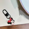 Llavero de Mickey con temática de comida de dibujos animados, Colgante de palomitas, papas fritas, helado, Té de la tarde, Diseño lindo, Adorno para colgar