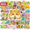 Compra Direta Transfronteiriça de 50 Adesivos Fofos de Desenhos Animados de Animais para Decorar Cadernos, Capas de Celular, Garrafas de Água e Cadernos