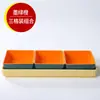 Plato de frutas de moda para KTV, plato de snacks para barbacoa, plato de frutas secas dividido, plato de snacks de melamina de cuatro o seis compartimentos para uso comercial