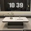 Mesa de Centro Rectangular Lujo Ligero Moderna Simple Minimalista Italiano de Gama Alta Apartamento Pequeño Sala de Estar Hogar Pizarra Diseñador