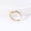 Anillo de perla simple con retención de color chapado en oro de 14 quilates para uso doméstico, apertura ajustable, accesorios de bricolaje