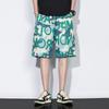 Pantalones de playa de cinco puntos con estampado nuevo de verano para hombre, pantalones cortos deportivos casuales de secado rápido, holgados y de talla grande para hombre.