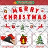 Adesivos de Carro de Natal Conjunto de Adesivos Magnéticos Impermeável e Resistente ao Sol Porta de Garagem de Metal Geladeira Janela Adesivos de Decoração de Feriado
