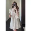 Vestido Vintage Estilo Francés con Bordado Pesado y Textura de Lino, Corte Holgado, Vestido de Largo Medio Adelgazante para Mujer, Nuevo Modelo de Verano Z0523L