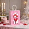 Nueva Bolsa de Empaque Blanca de Piel de Vaca de Amazon para San Valentín, Película de PE, Puntos, Bolsa de Regalo Resistente y Duradera