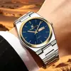 Reloj de pulsera de cuarzo para hombre de marca suiza, clásico, ultradelgado, de aleación, con pantalla luminosa, calendario, correa redonda de acero, reloj de dropshipping transfronterizo