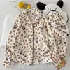 Pijama de Invierno, Franela, Engrosado, Largo, Dulce, Cálido, Lindo Moño, Se Puede Usar Afuera, Ropa para el Hogar