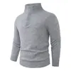 Suéter de punto de cuello alto para exportación transfronteriza japonesa y coreana, capa base cálida para otoño e invierno, suéter tipo Henley para hombre