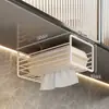 Caixa de Armazenamento de Toalhas Estilo Novo 2025 sob o Gabinete do Espelho Banheiro Porta-Toalhas de Papel Lixo de Banheiro