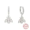 Pendientes de Abeja Divertidos de Plata de Ley S925 Hebillas para Orejas Europeos y Americanos Más Vendidos Tendencia Ins Creativos Pendientes Normcore para Mujeres