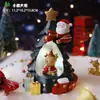 Navidad Viejo hombre muñeco de nieve Navidad Vidrio Musical luz Hogar cubierta de vidrio luz nocturna habitación luz de ambiente decoraciones