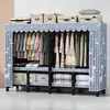 Armario sin instalación Armario plegable integrado para almacenamiento de ropa Acero al carbono de 30 MM Armario duradero para alquiler 2025