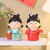 Tang Xiaoyuan Guochao Chica Estilo Antiguo Mercado Cultural y Creativo Adorno de Estación de Trabajo de Escritorio Artesanías de Resina Creativas y Lindas para Dama