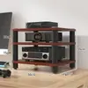 Gabinete de TV Simples Multifuncional Gabinete de Alto-falante Suporte para Amplificador Pés Suporte AV Rack com Amortecimento de Vibração Suporte hifi CD