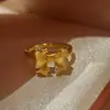 Anel de Prata S925 com Laço de Princesa Fugitiva, Acabamento Escovado Italiano, Estilo Doce com Toque de Luxo para Uso Diário