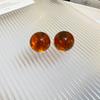 Pendientes geométricos redondos retro estilo Hong Kong con aguja de plata, elegantes, ligeros, de lujo, personalizados, de alta gama para mujer.