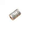 Plata pura s999 Cubo rodante de Riqueza Retro Cuentas separadas Cuerda de mano trenzada Pulsera Collar Accesorios Hechos a mano diy