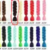 Tendencia Cuerda de Color para Rastas de Seda de Alta Temperatura Trenza de Cabello de un Solo Color Peluca de Rastas Trenzas Jumbo para Niños Cabello