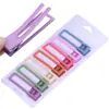 Pinzas de clip de pico de pato de color arcoíris accesorios para el cabello de chica fresca nuevo clip metálico cuadrado de punta de 6 cm color caramelo
