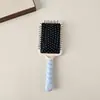 Pente quadrado com almofada de ar para massagem, volumizador, antiestático, para cabelos longos, cabelos cacheados, alisamento, pente grande com airbag para uso doméstico atacado