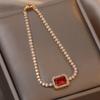 Pulsera Vintage Simple con Incrustaciones de Diamantes Ajustable Geométrica Estilo Ins Europeo y Americano Moda de Alta Gama Estilo Frío Nicho para Mujer