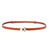 Cinturón de Piel Genuina Personalizado y Procesado para Mujer Nueva Moda Versátil Retro Simple Combinación con Vestido Tienda de Fábrica