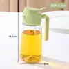 Botella de Aceite en Spray de Vidrio con Diseño Integrado de Spray y Vertido, Frasco de Condimentos a Prueba de Fugas para Cocina para Salsa de Soja y Vinagre