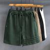 Diseño de Tres Rayas de Alta Gama Peso Pesado Deportivo Casual Pantalones Cortos Pantalones de Hombre Verano Sueltos Pantalones de Cinco Puntos Pantalones Deportivos Americanos