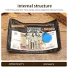 Bolsa para Llaves de Cuero Genuino para Hombres y Mujeres, Capa Superior de Piel de Vaca, Portatarjetas, Bolsa para Llaves, Billetera para Monedas, Bolsa Multifuncional para Llaves, Venta al por Mayor