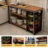 Estante de almacenamiento para cocina, cesta multifuncional para verduras, encimera de corte, estante de almacenamiento para microondas y utensilios de cocina, gabinete lateral, mesa multicapa