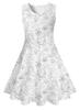 Comércio Transfronteiriço Impressão Digital 3D Roupas Infantis para Meninas Vestido sem Mangas Esboço a Linha Estilo Casual Simples Vestido de Princesa