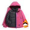 Chaqueta de plumón Chaqueta Tres en Uno para Mujer Estilo Nuevo Forro de plumón Desmontable Chaqueta Gruesa a Prueba de Viento para Hombres y Mujeres