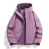 Nueva chaqueta tres en uno para exteriores de Luo Tu, cortavientos e impermeable, unisex, chaqueta cálida para montañismo
