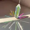 Juego de 3 piezas cristal atrapasol prisma colgante para decoración de ventana AB arcoíris creador colgante de jardín