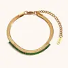 Joias de Aço Inoxidável, Novos Acessórios de Mão Populares de Nicho Estilo Europeu e Americano com Tema de Frutas, Banhado a Ouro 18K com Diamantes, Pulseira de Alto Padrão com Gotejamento de Óleo