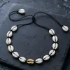 Collar tejido estilo playa hawaiana con estrellas de mar y conchas, simple y único, con cierre de langosta, cadena para la clavícula, suministro mayorista transfronterizo