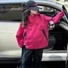 Jaquetas para Meninas 2025 Novo Estilo Outono e Inverno Moda Coreana Jaquetas Três em Um para Crianças Médias e Grandes Jaquetas com Capuz
