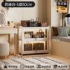 Vitrina para Bolsos con Cerradura e Iluminación Gabinete Acrílico Transparente Tres Lados Adornos Cosméticos Joyería Gabinete de Almacenamiento con Puerta abatible