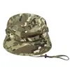 Gorro Camuflado Tático de Aba Redonda, Chapéu de Pescador para Montanhismo e Pesca ao Ar Livre, Chapéu de Sol para Cabeça Grande, Chapéu Militar Fan com Proteção Solar
