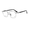 Armazón de Gafas de Titanio Puro para Hombre Ch5226 Nuevo Retro Personalizado Marco Grande Doble Puente con Armazón para Gafas para Miopía con Luz Anti-Azul