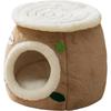 Casa para Gatos con Agujero de Árbol para Otoño e Invierno, Cerrada, Engrosada, Cálida Casa para Gatos, Casa para Perros Pequeños y Medianos, Casa para Mascotas Peculiar Transfronteriza de Halloween