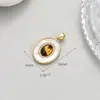Real Gold chapeamento de alta retenção de cor incrustado turquesa zircônia pasta fritilário branco único pendente brincos diy colar acessórios pulseira