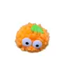Folhas Verdes Fofas Olhos de Galo Bola de Pelo Bola Laranja Balde de Abraço Boneca Engraçada Decoração Sacola de Material DIY Feito à Mão Presente