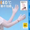 Mangas de Protección Solar para Verano, Mangas de Hielo Anti-UV para Exterior, Guantes Largos de Protección Solar para Ciclismo de Nailon Seda de Hielo para Mujer, Venta al Mayoreo del Fabricante