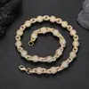 Collar de circonita con cadena de cuentas de burbujas de diamante de 10,5 mm, joyería de hip hop transfronteriza europea y americana, accesorios de venta caliente, collar para hombre
