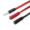 Teléfono móvil conector de 3.5 mm a jack de micrófono para auriculares convertidor de auriculares Cable de transferencia 1/2 para portátil